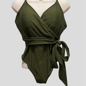 J.Crew size 10 green one piece swimsuit
